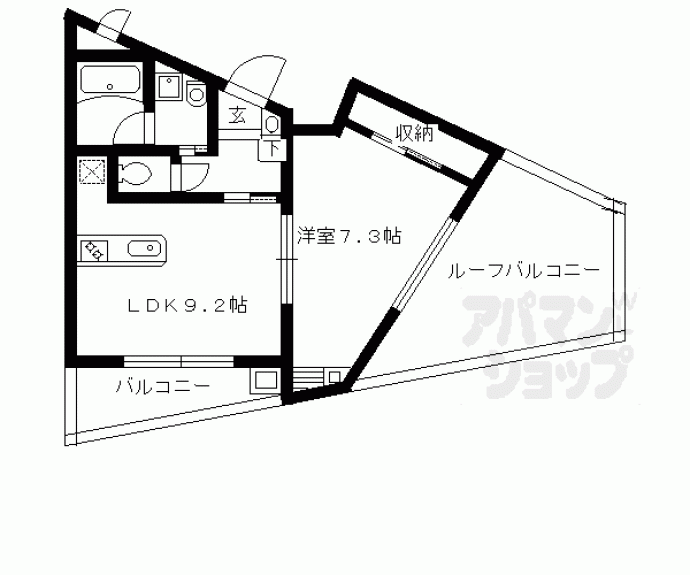 【グランコスモ出町柳Ⅱ】間取
