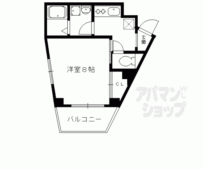 【グランコスモ出町柳Ⅱ】間取