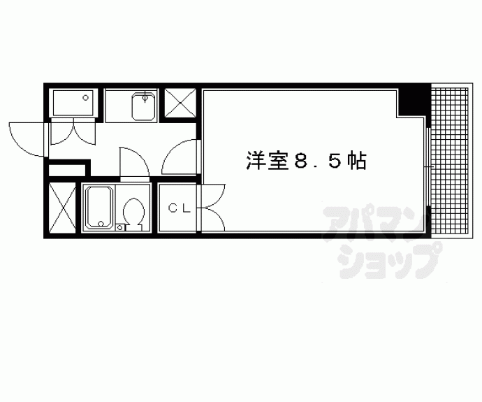 【トーカン五条烏丸キャステール】間取