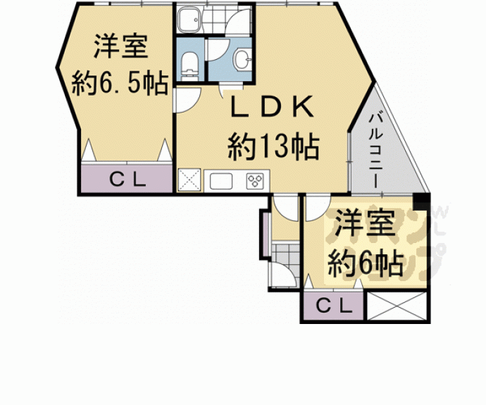 【グランタック東山二条】間取