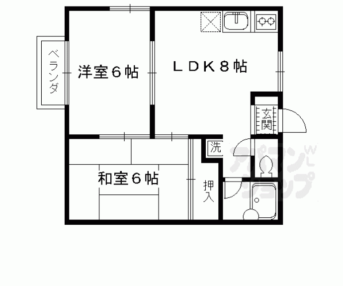 【ｇｒｅｅｎ　ｖｉｌａｇｅ８８】間取