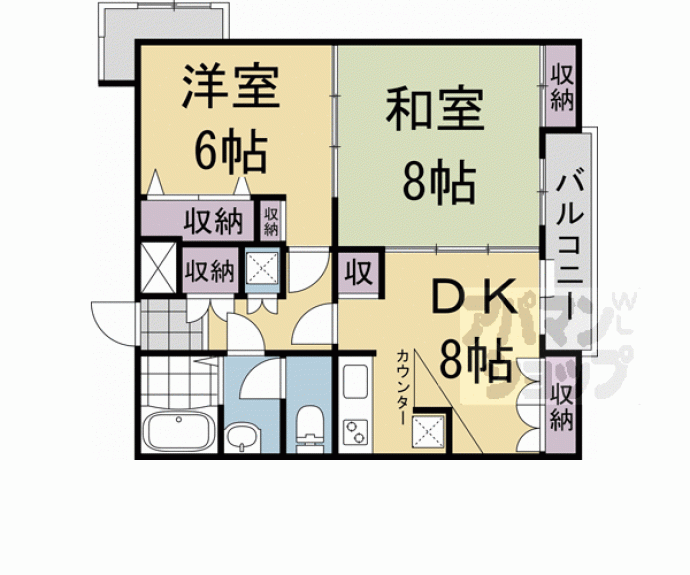 【コーポ衣笠】間取