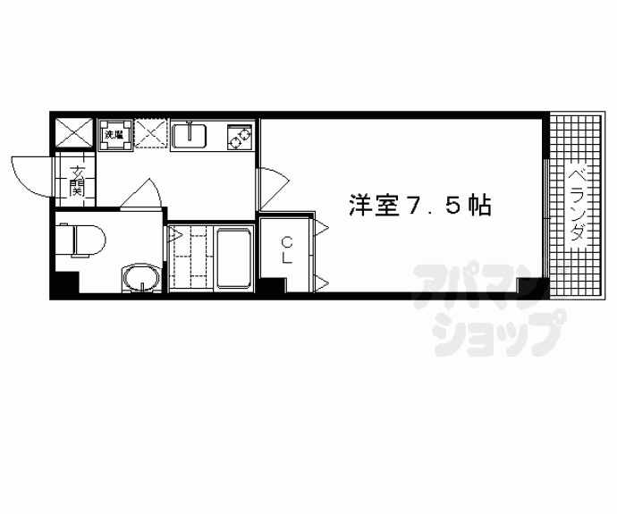 【フラッティ円町北】間取