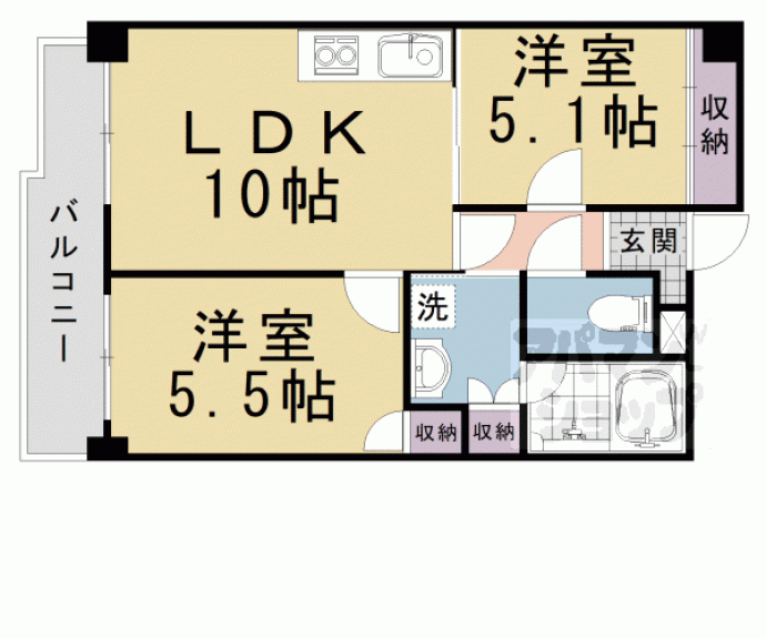【アイムマンション西院】間取