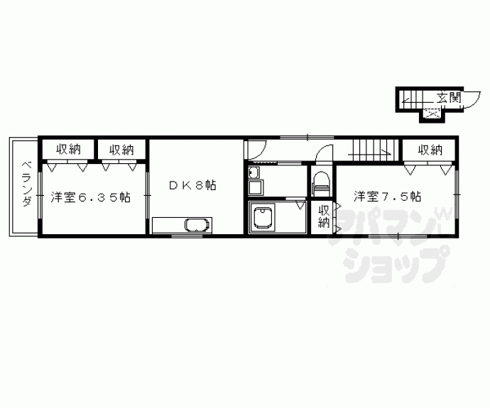 【ポルテ円町】間取