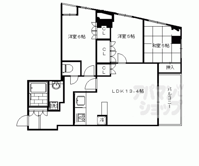 【パラドール四条通ミーツウエスト】間取
