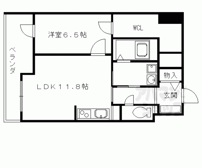 【エストーネ京都二条】間取