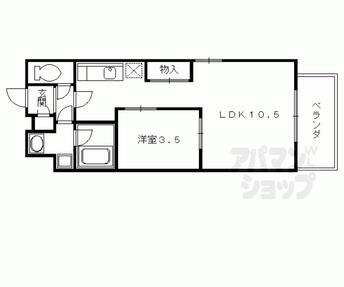 【ＵｎｉＥｔｅｒｎａ京都壬生】間取