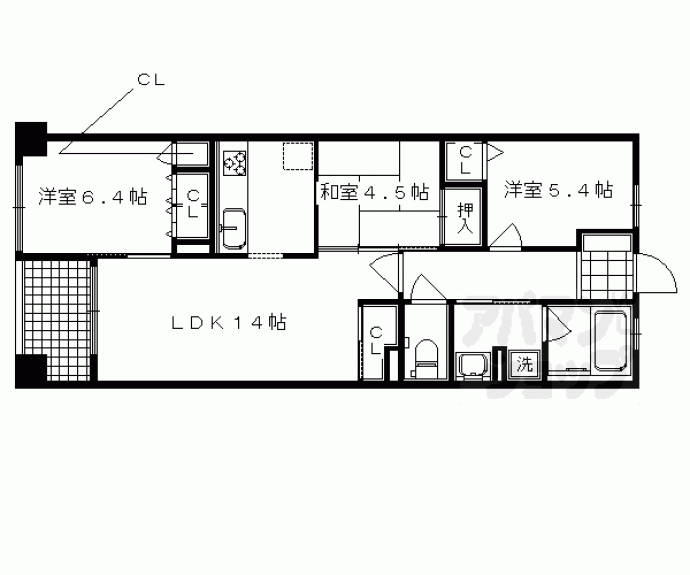 【サーパスシティ西院日照町】間取