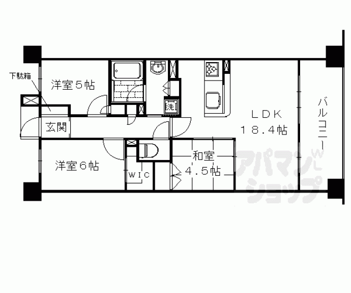 【サーパスシティ西院日照町】間取