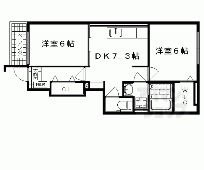 【プラシード嵯峨　Ⅰ】間取
