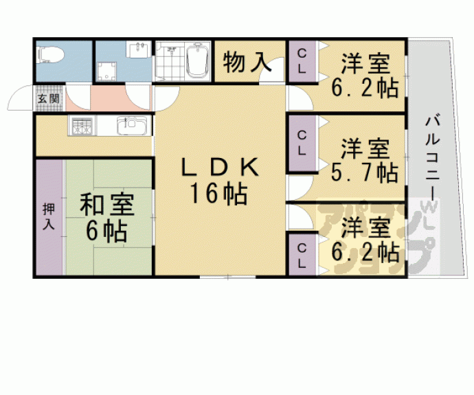【ＧＡＲＮＥＴ　ＲＥＳＩＤＥＮＣＥ上桂】間取