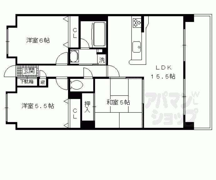 【パデシオン六地蔵ザ・タワーレジデンス】間取