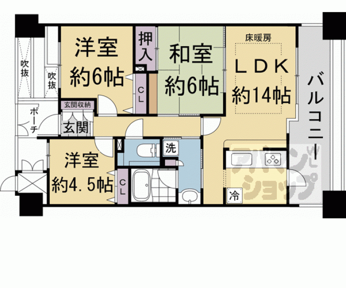 【レスポワール向日町ステーションフロント】間取