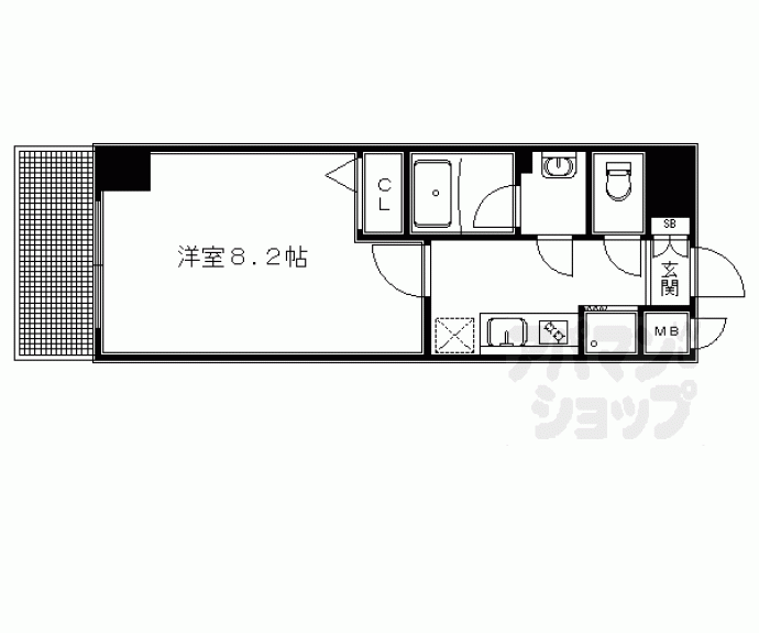 【アスヴェル京都二条駅前Ⅱ】間取