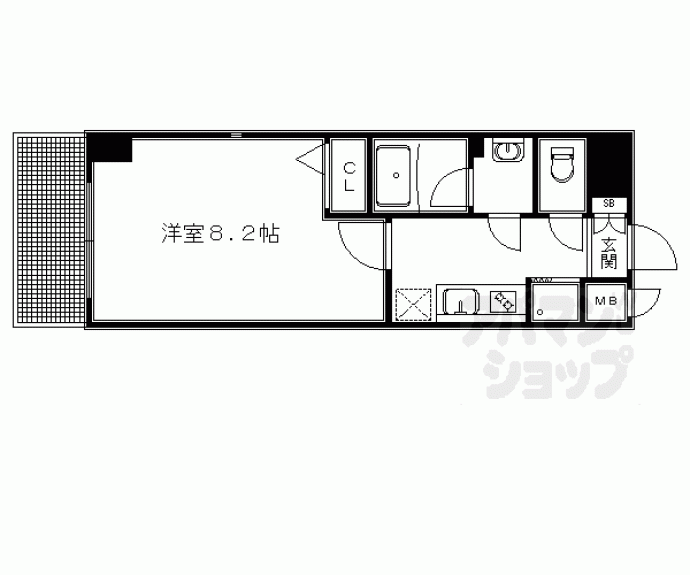 【アスヴェル京都二条駅前Ⅱ】間取