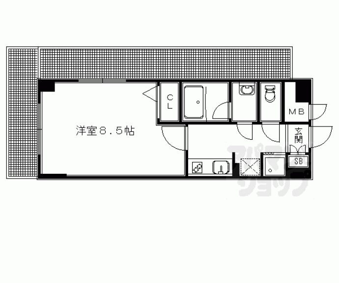 【アスヴェル京都二条駅前Ⅱ】間取