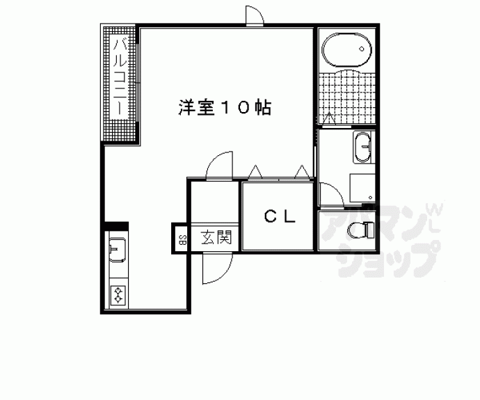 【ラフォーレ西ノ京5】間取
