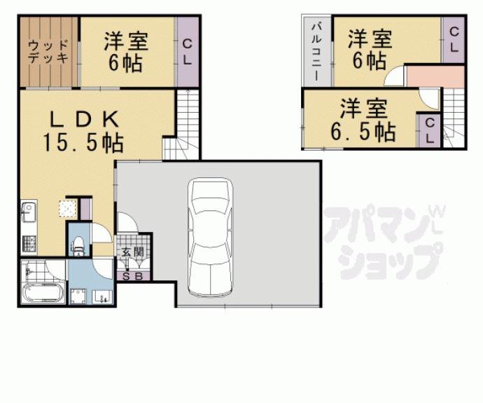 【コートハウス上桂】間取