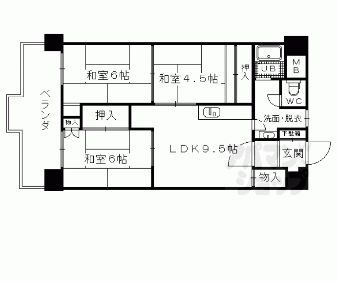 【グランハイツ西ノ京】間取