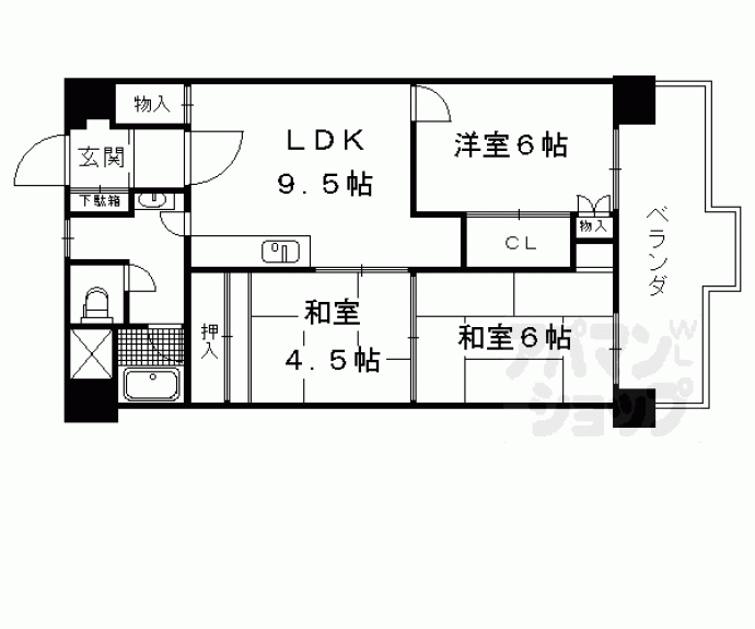 【グランハイツ西ノ京】間取