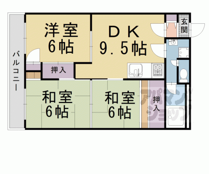 【グランハイツ西ノ京】間取