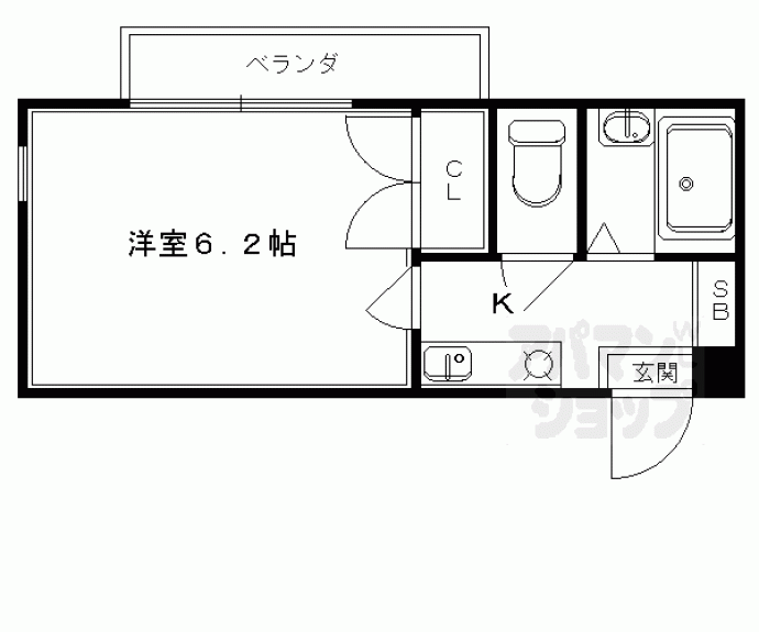 【グランシャリオ嵯峨野Ⅰ】間取