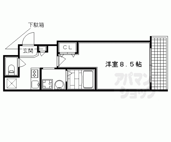 【ラプルミエール烏丸五条】間取