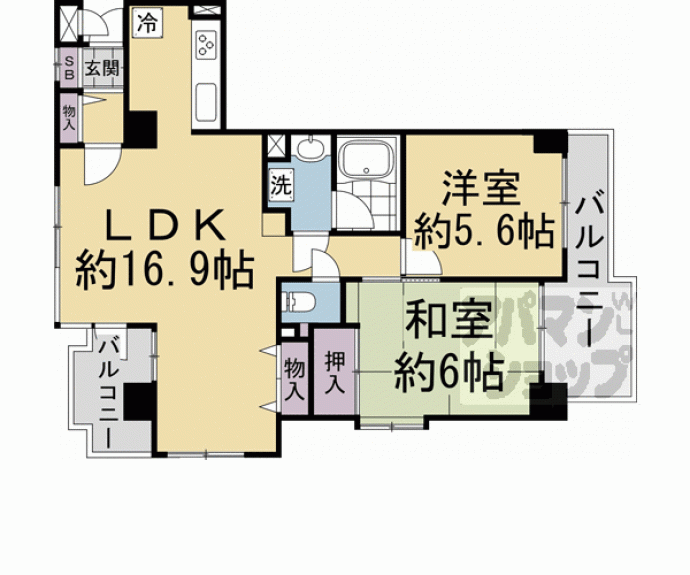 【ライトコート嵯峨】間取