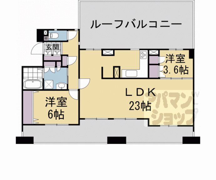 【パインフィールド洛西】間取