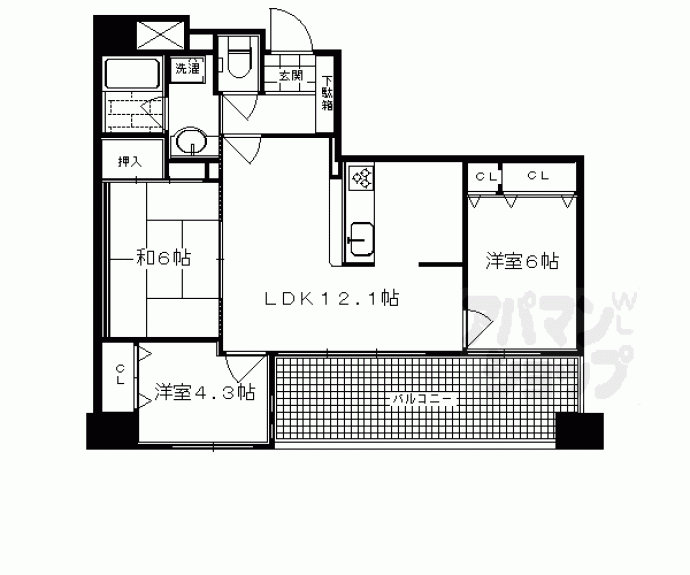 【デ・リード京都西院】間取