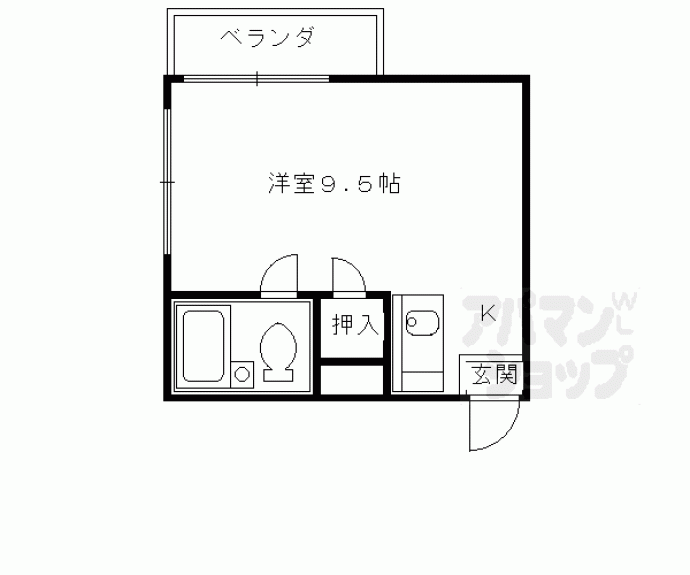 【白梅町グリーンハイツ】間取