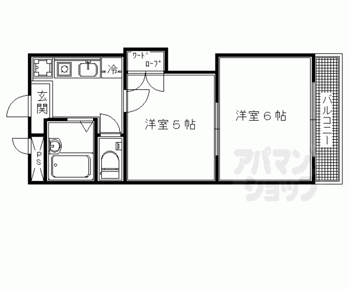 【プリマベーラ西京極】間取