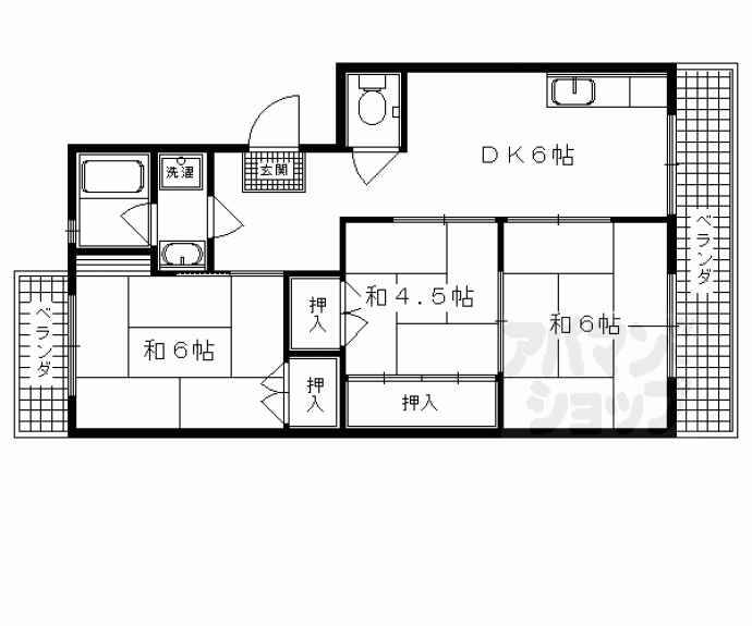 【スカイラーク桂】間取