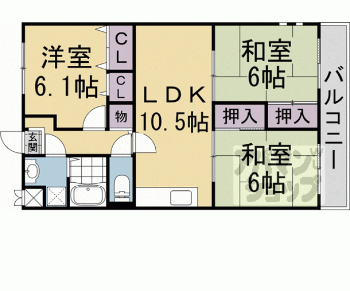 【CASA西向日】間取