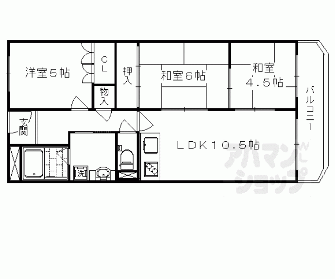 【ネオコーポラス島ノ内】間取
