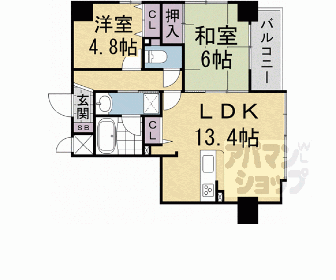 【ファミール四条大宮】間取