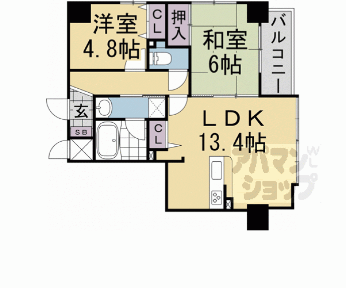 【ファミール四条大宮】間取