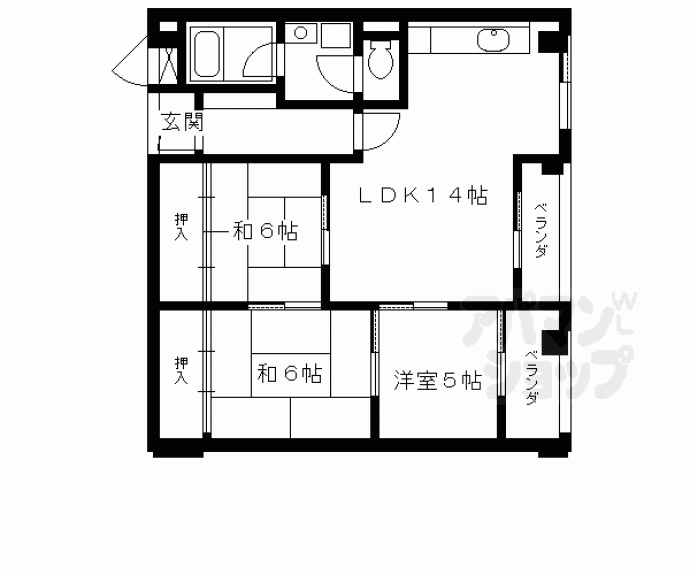 【中川第6コーポ】間取
