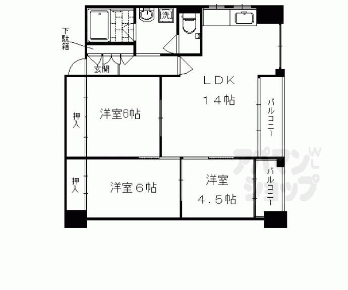 【中川第６コーポ】間取
