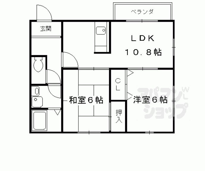 【イーズコート桂Ⅱ】間取
