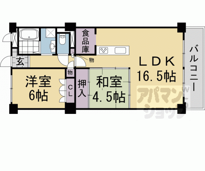 【向島ニュータウン　２街区　Ｂ棟】間取