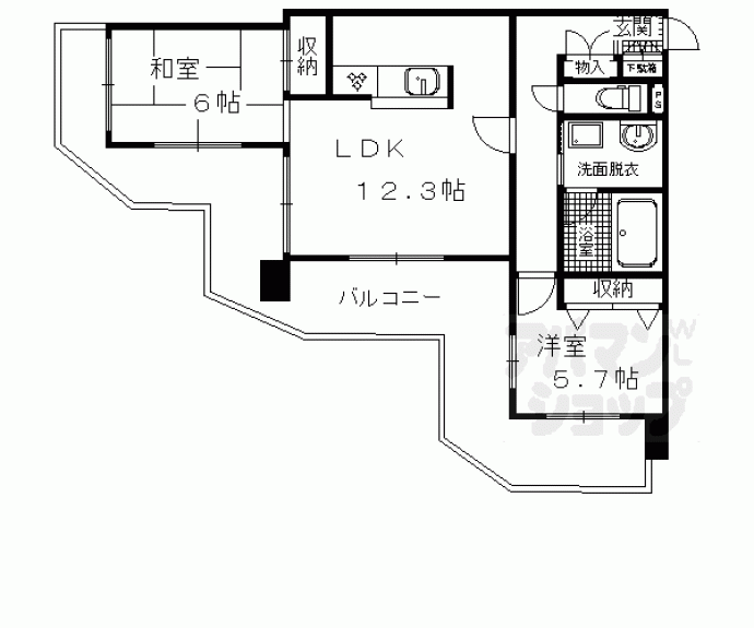 【セントフローレンスパレス西京極】間取