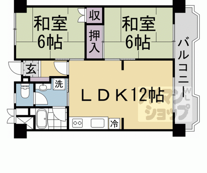 【京都四条グランドハイツ】間取