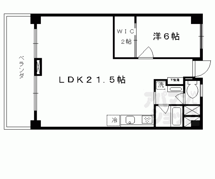 【京都四条グランドハイツ】間取