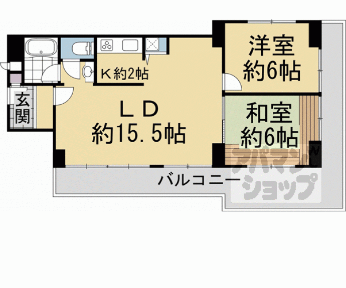 【衣笠グリーンハイツ】間取