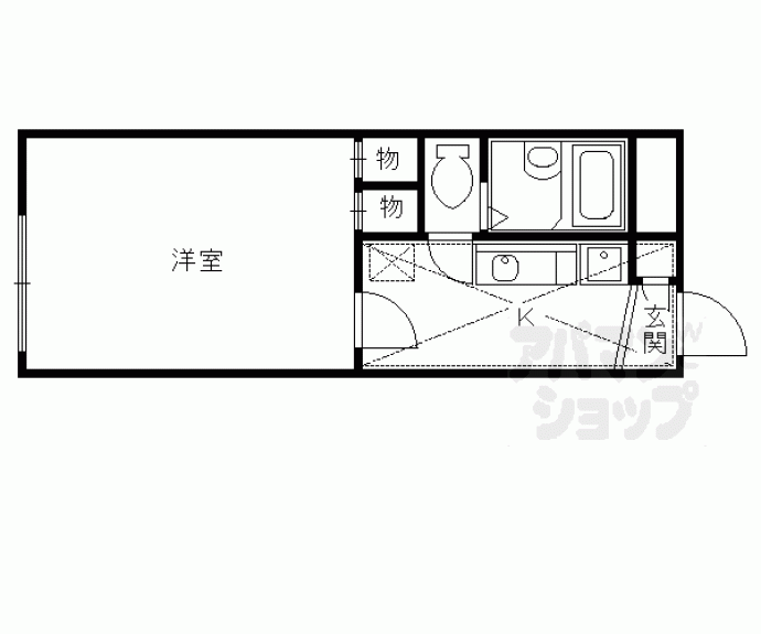 【レオパレス嵐山Ⅱ】間取