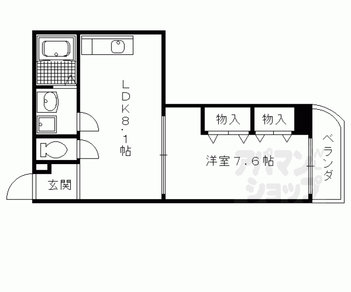 【ウエストリュエル】間取