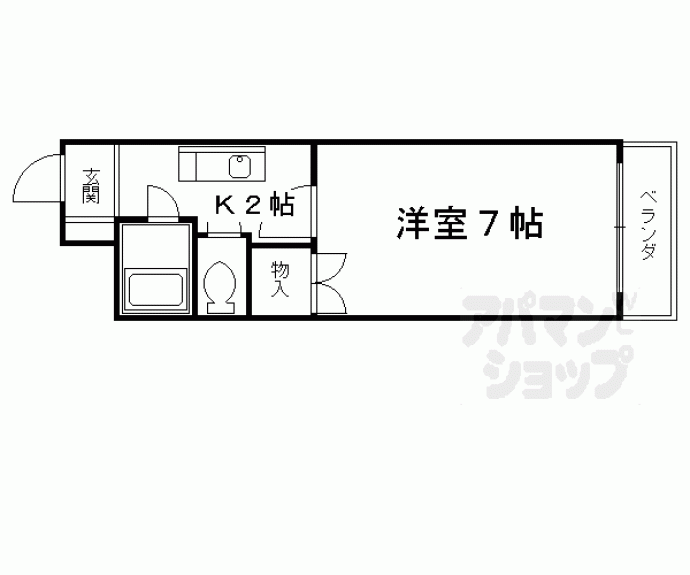 【サニーサイド西御池】間取