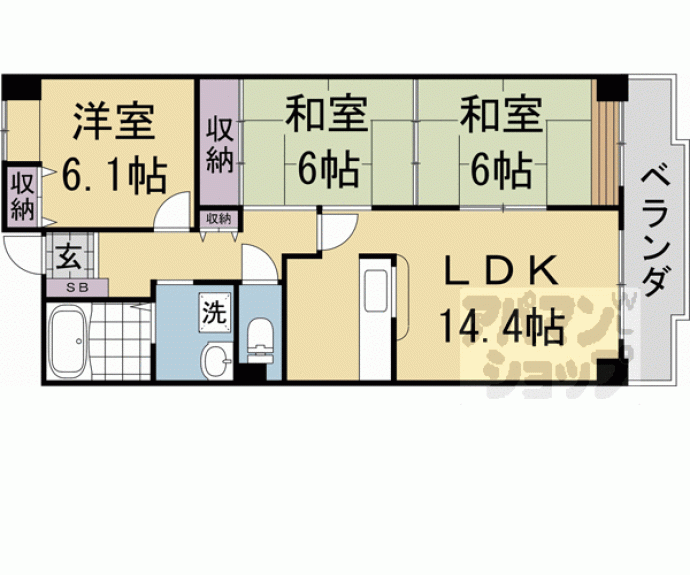 【ウエストコート大利】間取